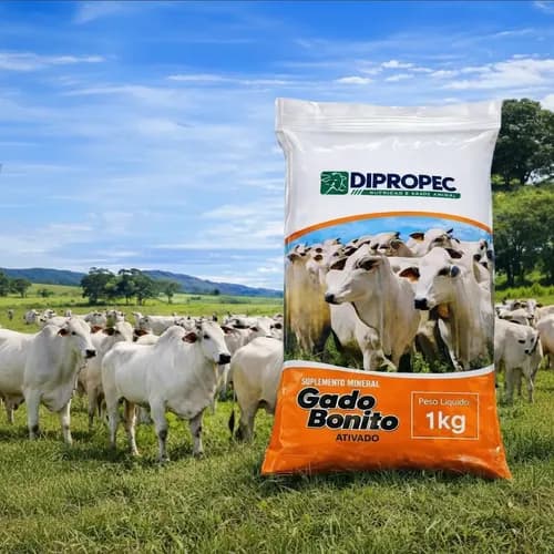 Embalagem de 1 kg do suplemento mineral Gado Bonito